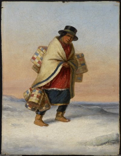 O vendedor da cesta, c.1850 de Cornelius Krieghoff