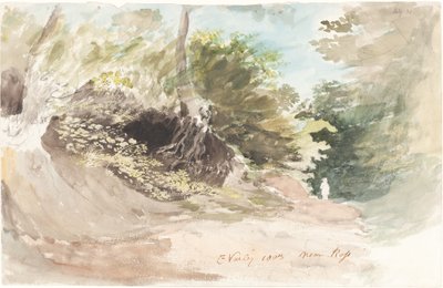 Uma pista arborizada perto de Ross de Cornelius Varley