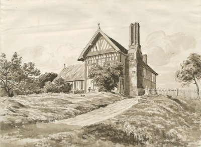 Betley - Fazenda: desenho a caneta e sépia, outubro de 1820 (desenho) de Cornelius Varley