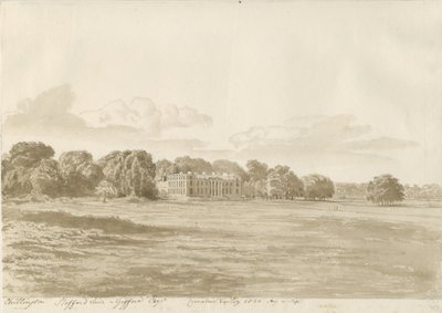 Chillington Hall: desenho sépia de Cornelius Varley