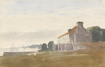 Casa de campo numa baía de Cornelius Varley