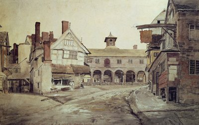 Market Place, Hereford, 1803 de Cornelius Varley