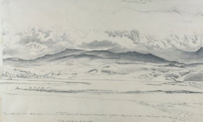 Panorama da montanha no País de Gales, Cader Idris de Cornelius Varley