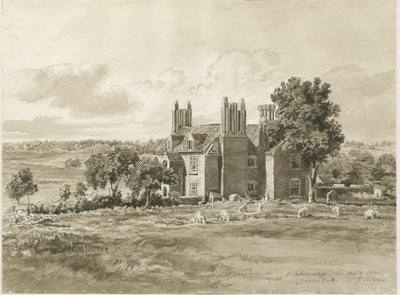 Oaken - Farm House: desenho lavado em sépia, 5 de agosto de 1820 (desenho) de Cornelius Varley