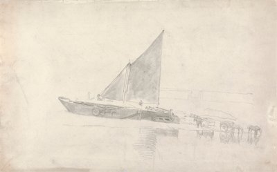 Estudo de Barcos com Cavalos e Carrinhos de Cornelius Varley