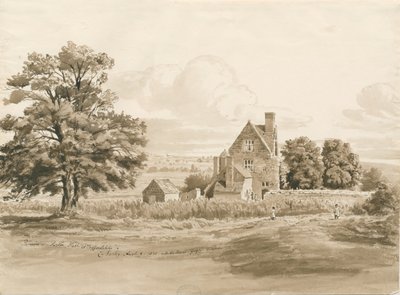 Tettenhall - Perton Hall: desenho em sépia, 9 de agosto de 1820 (desenho) de Cornelius Varley