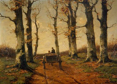 A Country Lane, c.1880 (óleo sobre painel) de Cornelius Westerbeek Jrn.