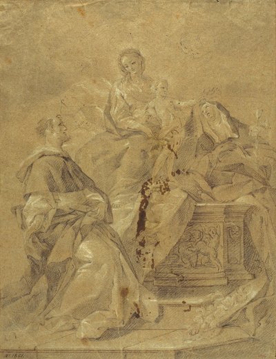 Virgem com o Menino, Santa Catarina de Sena e São Domingos de Corrado Giaquinto