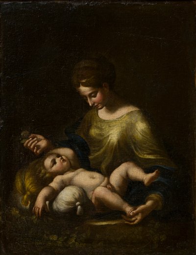 A Madona e o Menino, c.1509-34 (óleo sobre tela) de Correggio