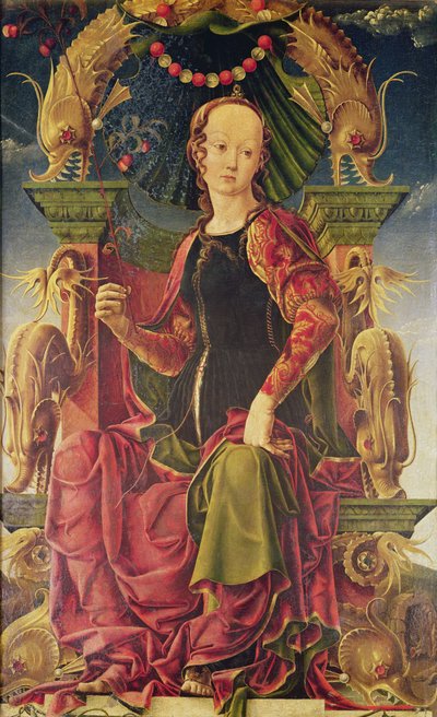 A Musa, c.1455-60 (óleo com têmpera de ovo) de Cosimo Tura