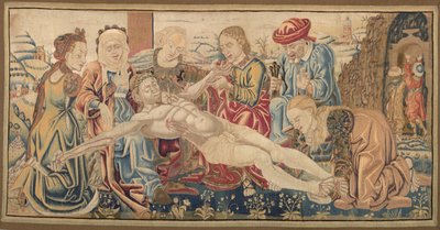 Altar frontal com a lamentação, c. 1474 de Cosimo Tura