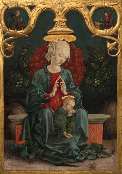Madonna e criança em um jardim, c.1460-70 de Cosimo Tura