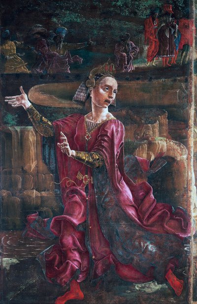 A princesa, detalhe de São Jorge e a Princesa (ou São Jorge e o Dragão) de Cosimo Tura