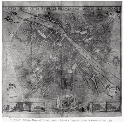 Plano da cidade de Florença, 1783 de Cosimo Zocchi