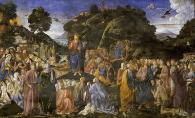 O Sermão da Montanha, 1481-1482. de Cosimo di Lorenzo Rosselli