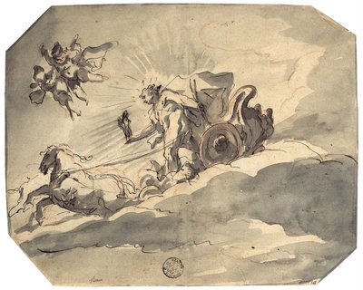 Apolo na sua carruagem de Cosmas Damian Asam