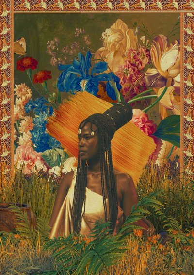 Mulher com tranças: Sonho floral de CosmoZach