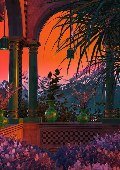 Varanda com Pôr-do-sol Exótico de CosmoZach
