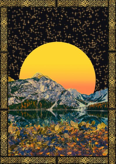 Lago da Montanha do Sol Dourado de CosmoZach