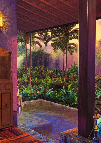 Varanda tropical exuberante de CosmoZach