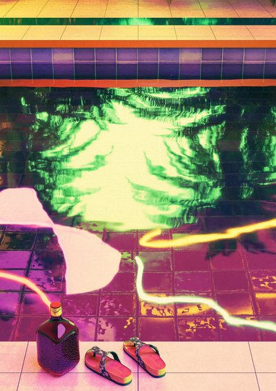 Brilho Neon à Beira da Piscina de CosmoZach
