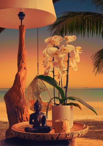 Pôr-do-sol na Praia de Orchid Buddha de CosmoZach