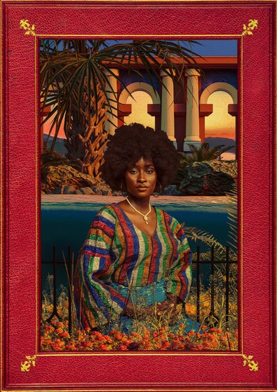 Mulher Vibrante – Pôr-do-sol Tropical de CosmoZach