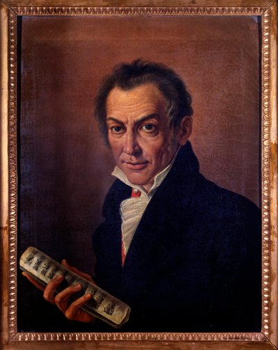 Retrato de Nicola Antonio Zingarelli, compositor e organista italiano. c. 1800 (pintura) de Costanzo Angelini