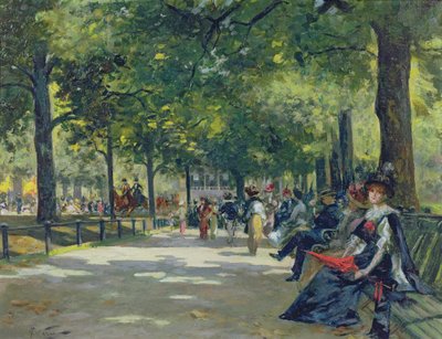 Hyde Park, Londres (óleo sobre tela) de Count Girolamo Pieri Nerli