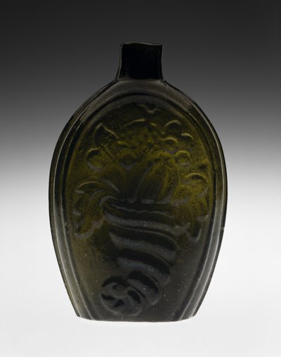 Frasco Figurado, provavelmente 1820s (vidro sem chumbo) de Coventry Glass Works