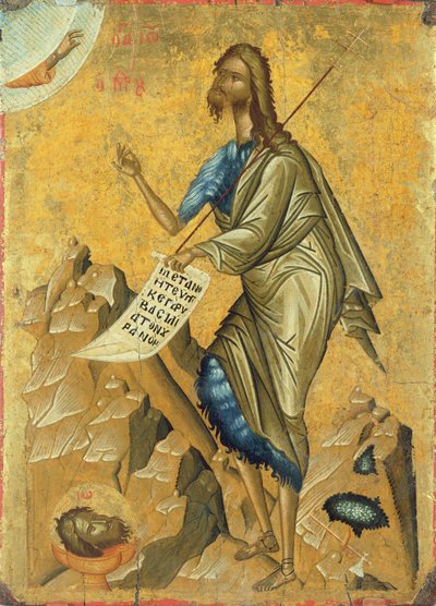 São João Batista, c.1500 (têmpera no painel) de Cretan School