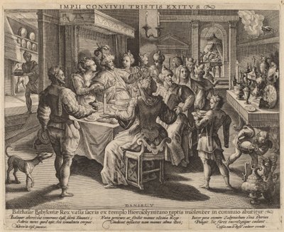 Festa de Belsazar de Crispijn de Passe I after Maarten