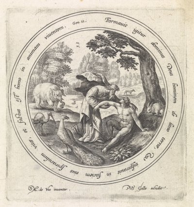 A Criação de Adão História de Adão e Eva (título da série) de Crispijn van de Passe (I)