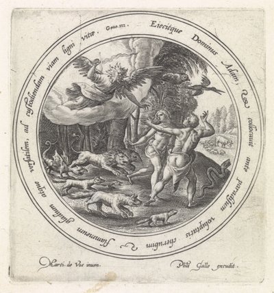Expulsão do paraíso de Crispijn van de Passe (I)