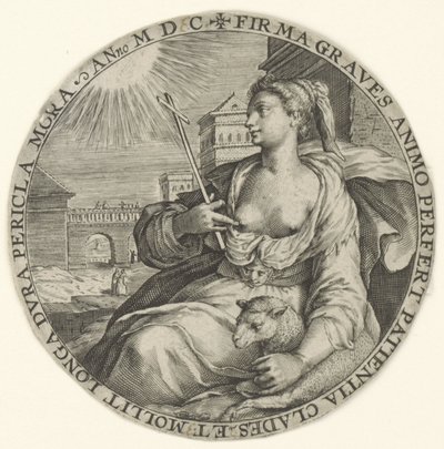 Paciência Virtudes teologais (título da série) Virtutu Theologicaru (título da série) de Crispijn van de Passe (I)