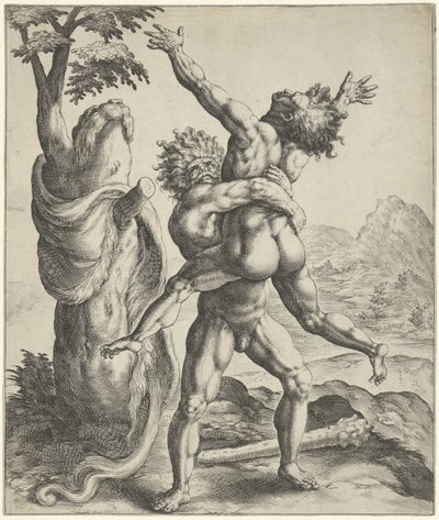 Hércules luta com Antaeus de Crispijn van de Passe (I)