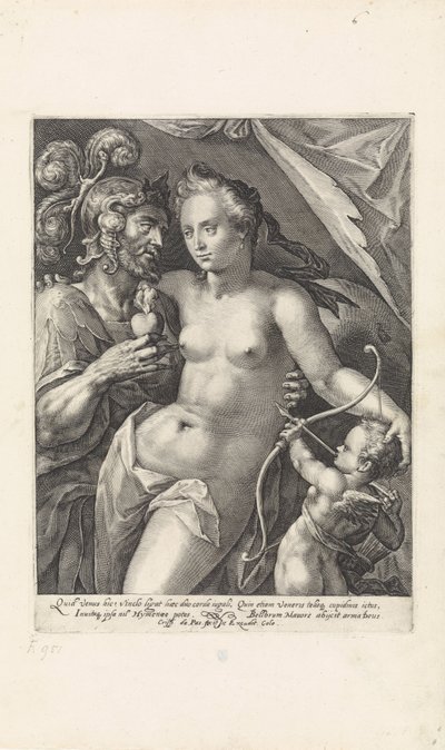 Marte e Vénus
Deuses e deusas como amantes (título da série) de Crispijn van de Passe (I)