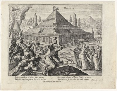 Mausoléu de Halicarnassus
As sete maravilhas do mundo (título da série) de Crispijn van de Passe (I)