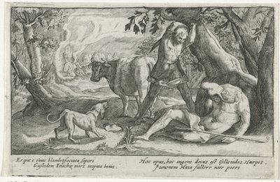 Mercúrio mata Argus Metamorfoses de Ovídio (título da série) de Crispijn van de Passe (I)