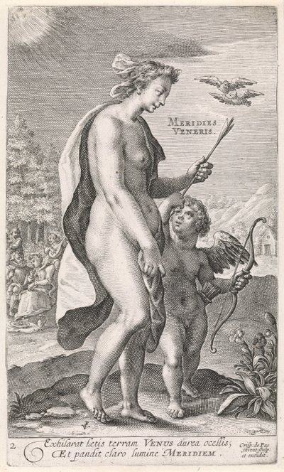 Tarde
Meridies Veneris (título sobre o objecto)
As quatro vezes do dia (título da série) de Crispijn van de Passe (I)