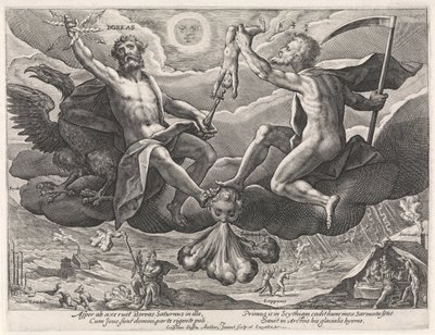 Vento Norte Boreas (título no objeto) Os Quatro Ventos (título da série) de Crispijn van de Passe (I)