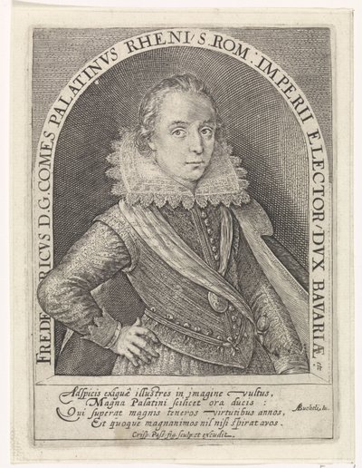 Retrato de Frederick V, Eleitor do Palatinado, Rei da Boémia de Crispijn van de Passe (I)