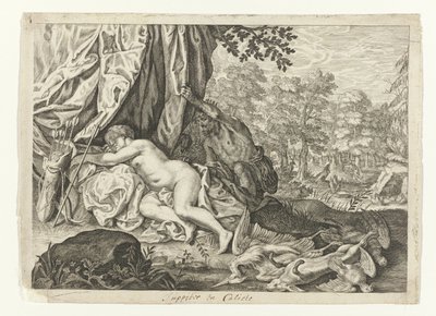 Júpiter em Calisto Metamorfosen van Ovidius (título da série) de Crispijn van de Passe (II) (attributed to)