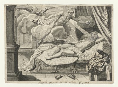 Júpiter e Semele Metamorfoses de Ovídio (título da série) de Crispijn van de Passe (II) (attributed to)