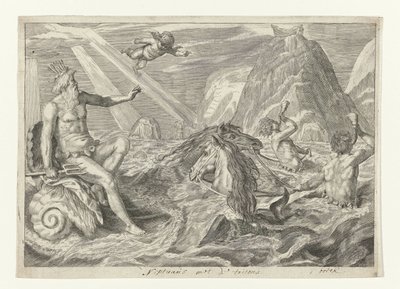 Netuno encontrado por tritões Metamorfosen van Ovidius (título da série) de Crispijn van de Passe (II) (attributed to)