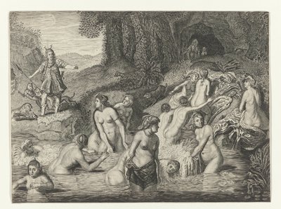 Diana transforma o Actaeon num veado
Metamorfoses por Ovid (título da série) de Crispijn van de Passe (II)