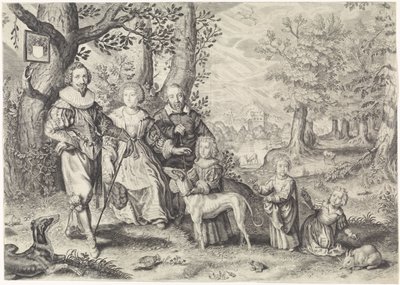 Retrato de Guy Michel Lejay e a sua família de Crispijn van de Passe (II)