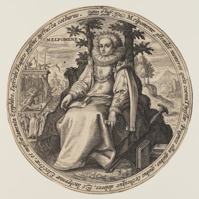 Melpomene, de As Musas de Crispijn van de Passe I