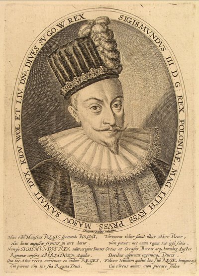 Sigismundo III Vasa, rei da Polônia, ca. 1600 de Crispijn van de Passe the Elder