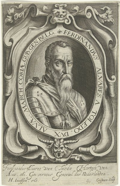 Retrato de Ferdinand Alvarez de Toledo, Duque de Alva de Crispijn van den Queborn